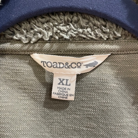 Toad&Co Allie Fleece Sherpa Vest in Olive Green XL - Picture 3 of 5